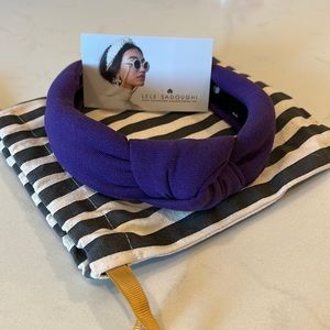Purple Lele Sadoughi headband